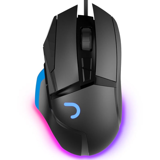 Gaming Mouse, Wired, Optical Sensor, 16000 DPI, 8 Programmable Buttons, RGB Lighting, Black